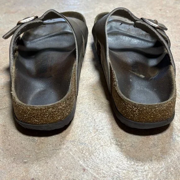 Birkenstock Sydney Slide Sandals Graceful Taupe Womens 39 US 8 Straps Cork - Picture 5 of 14